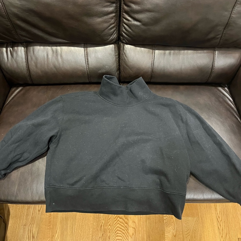 A&F Black Mockneck Sweater
